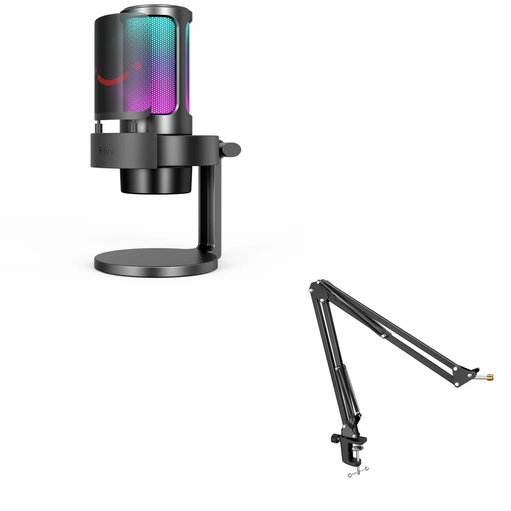 Fifine Ampligame A8 Usb Mic With Controllable Rgb, Live Monitoring Fifine Ampligame A8 Usb Mic With Controllable Rgb, Live Monitoring